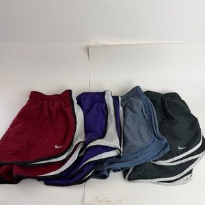 Nike Women’s Athletic Shorts in Red, Purple, Slate Blue & Grey